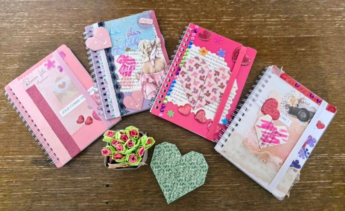 Carnets décorés à la main par LilyCraie